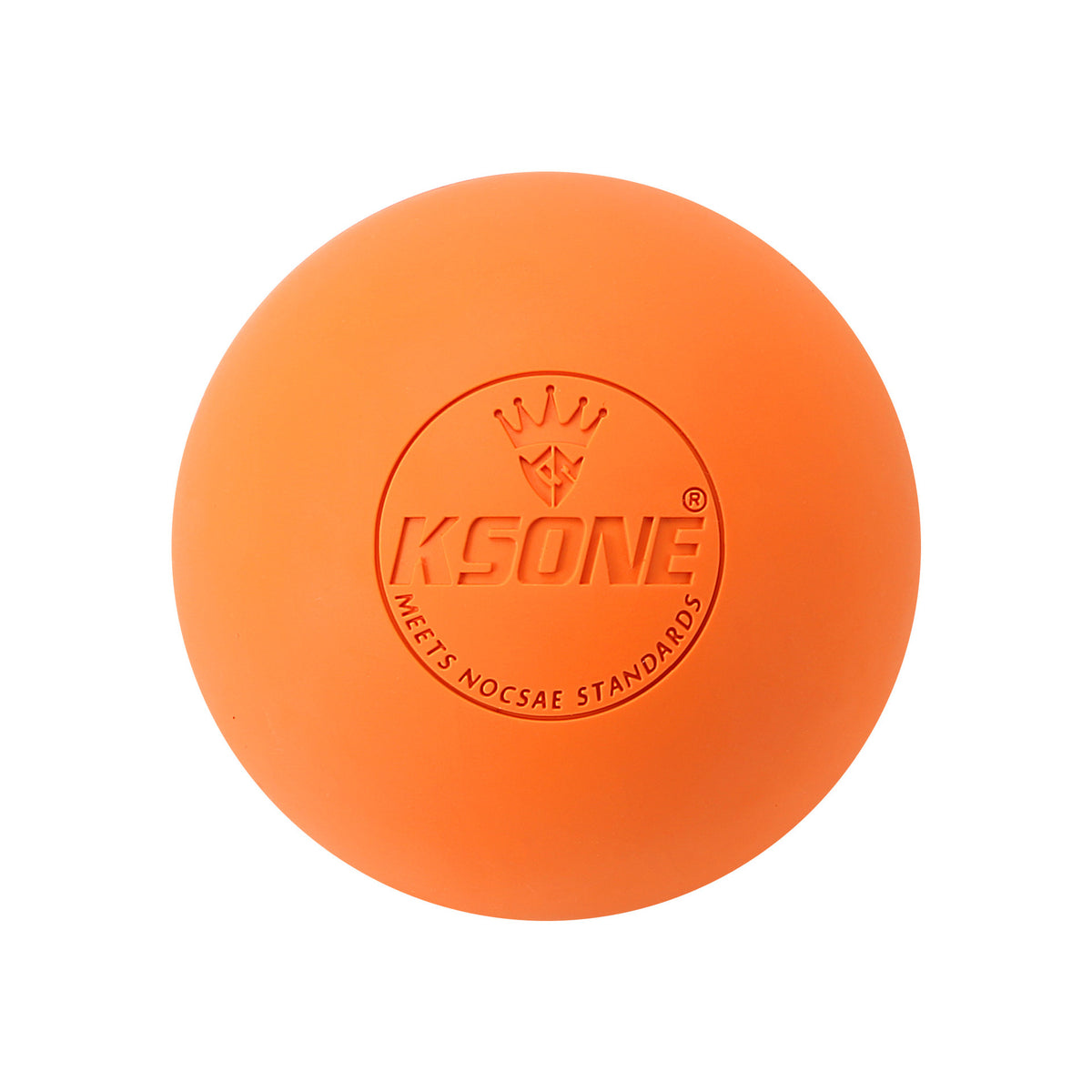 Balle de massage type lacrosse orange de 6,35 cm pour fessiers et épaules
