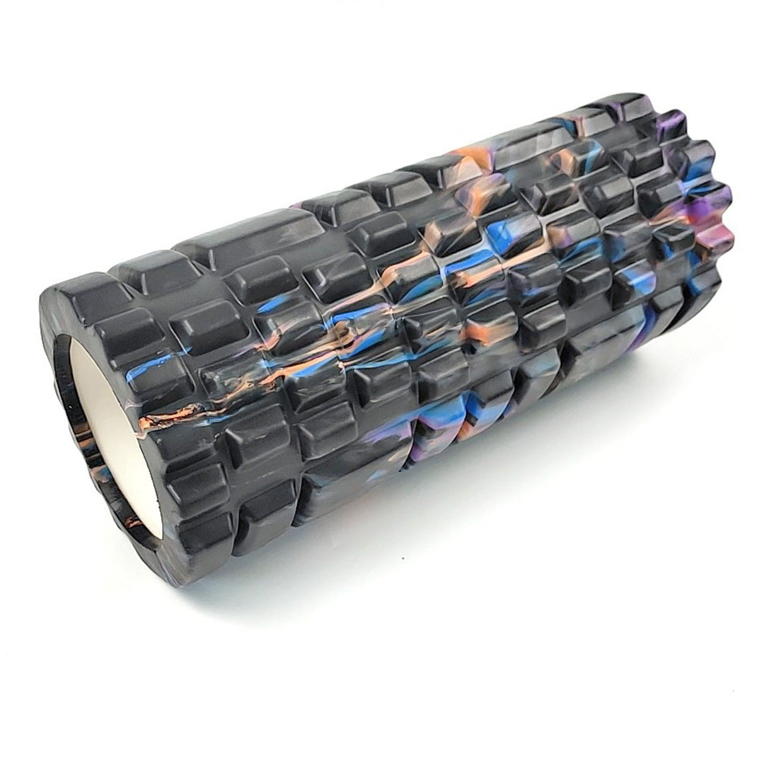 Rouleau de fascia 33 cm coloris Nocturne, noir, bleu et rouge