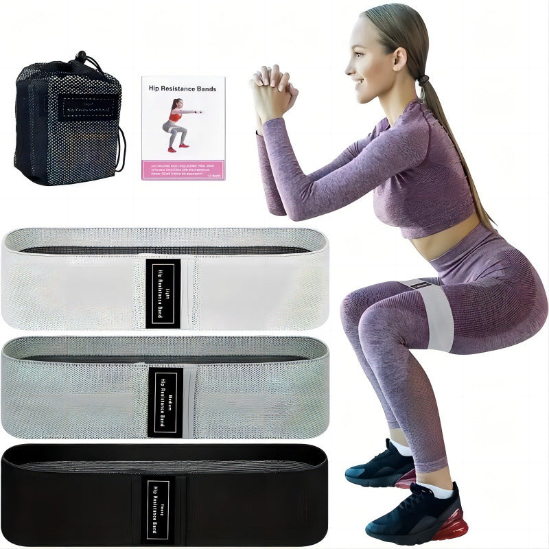 Mini-bande en tissu portée au-dessus des genoux en squat