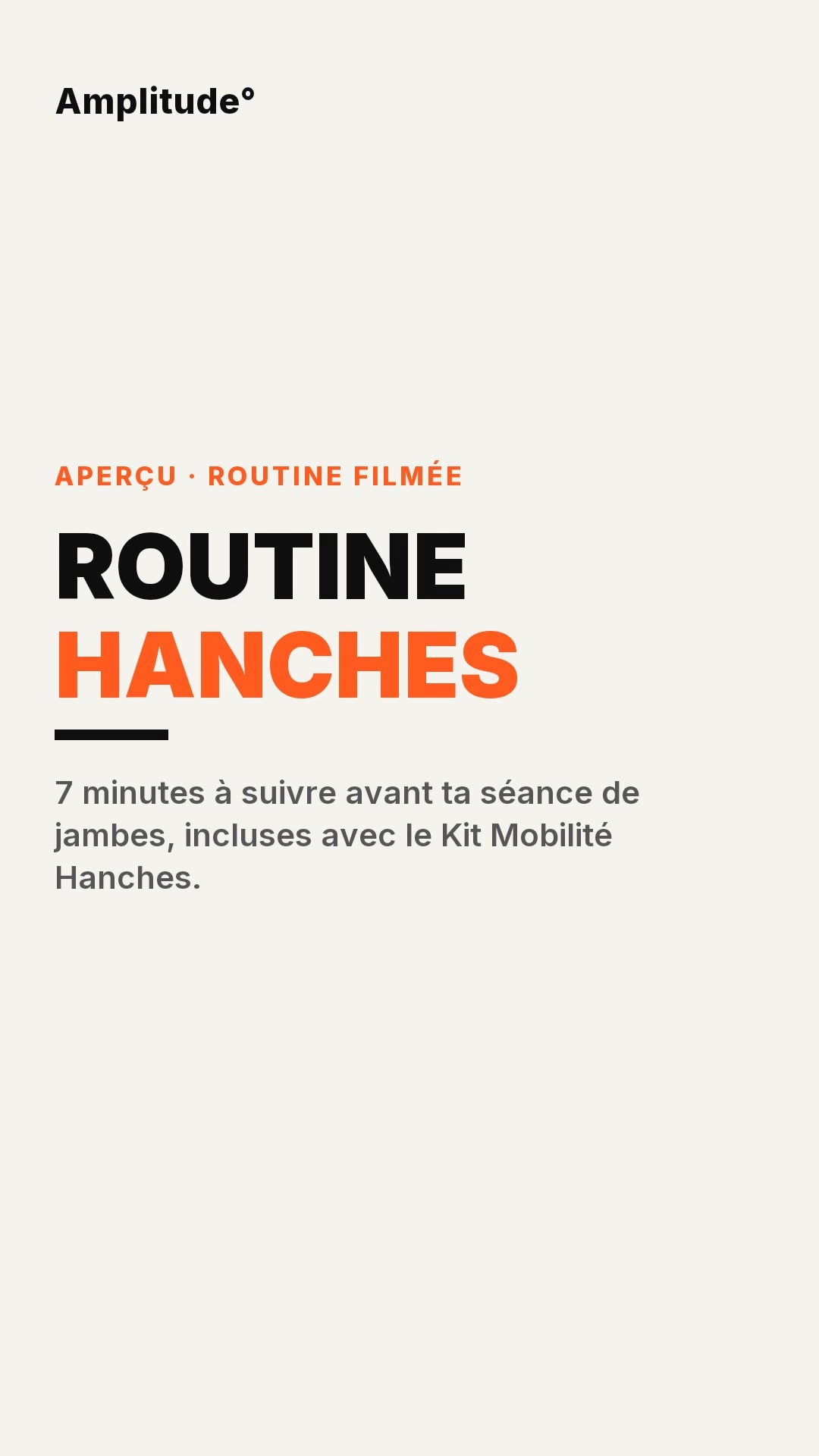 Aperçu de la routine filmée de 7 minutes incluse avec le Kit Mobilité Hanches